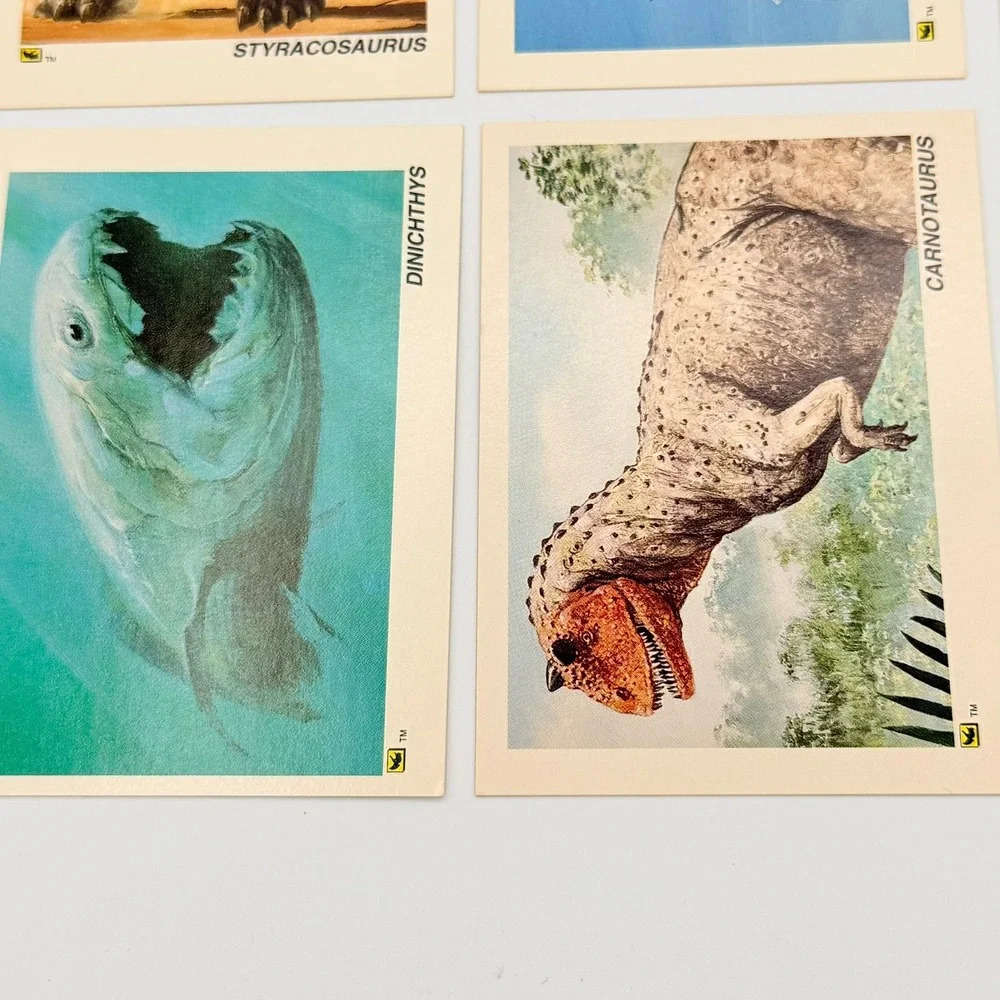 DinoCardz Trading Cards Kids OS Multi Excellent 1992 Vintage Dinosaur Lot 8pc